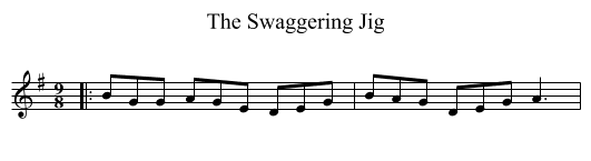 The Swaggering Jig - staff notation