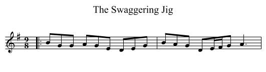 The Swaggering Jig - staff notation