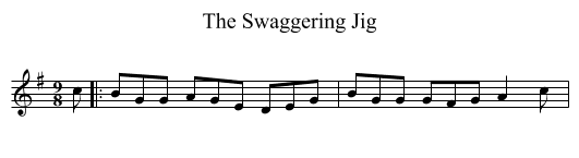The Swaggering Jig - staff notation