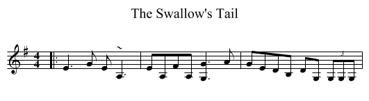 The Swallow's Tail - staff notation