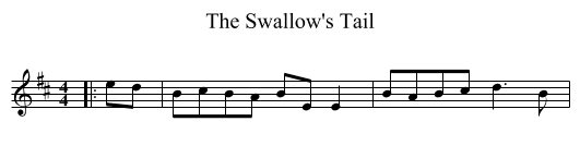 The Swallow's Tail - staff notation