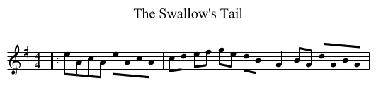 The Swallow's Tail - staff notation