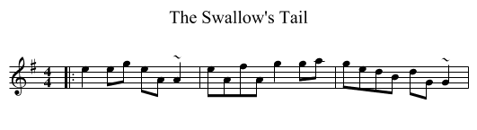 The Swallow's Tail - staff notation