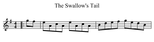 The Swallow's Tail - staff notation