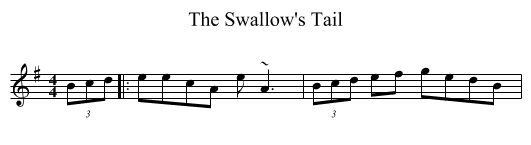 The Swallow's Tail - staff notation
