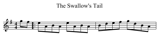 The Swallow's Tail - staff notation