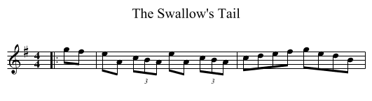 The Swallow's Tail - staff notation