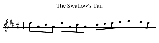 The Swallow's Tail - staff notation