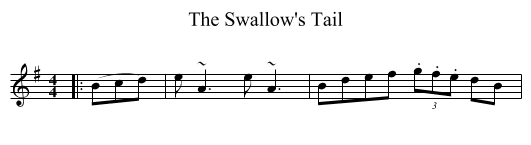 The Swallow's Tail - staff notation