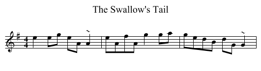 The Swallow's Tail - staff notation