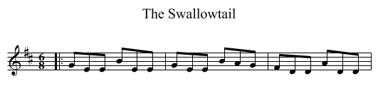 The Swallowtail - staff notation