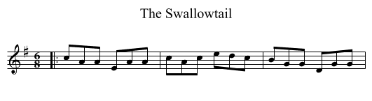 The Swallowtail - staff notation