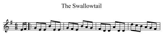 The Swallowtail - staff notation