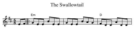 The Swallowtail - staff notation