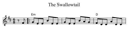 The Swallowtail - staff notation
