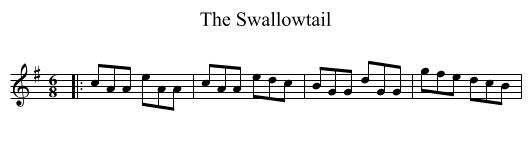 The Swallowtail - staff notation