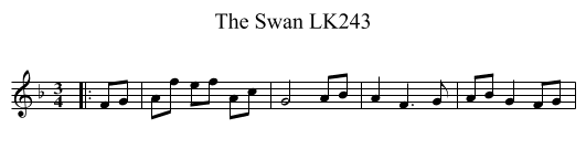 The Swan LK243 - staff notation