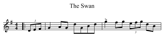 The Swan - staff notation