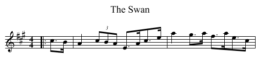 The Swan - staff notation