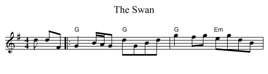 The Swan - staff notation