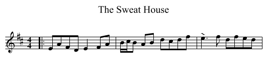 The Sweat House - staff notation
