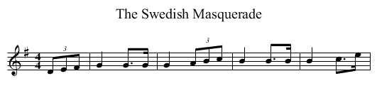 The Swedish Masquerade - staff notation