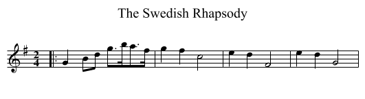 The Swedish Rhapsody - staff notation
