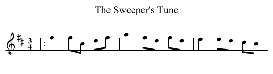 The Sweeper's Tune - staff notation