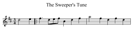 The Sweeper's Tune - staff notation