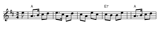 the Sweet Maid of Glendaruel - staff notation