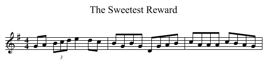 The Sweetest Reward - staff notation