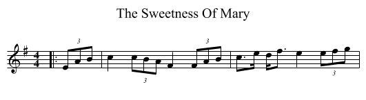 The Sweetness Of Mary - staff notation