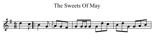 The Sweets Of May - staff notation