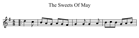 The Sweets Of May - staff notation