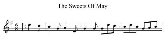 The Sweets Of May - staff notation