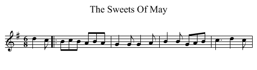 The Sweets Of May - staff notation
