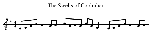 The Swells of Coolrahan - staff notation