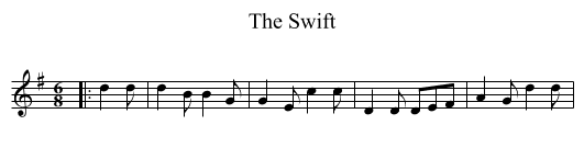 The Swift - staff notation