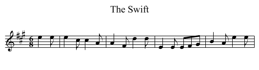 The Swift - staff notation