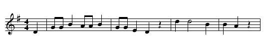 The Swim Swom Bonny - staff notation