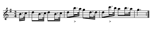 The SWISS BOY - staff notation