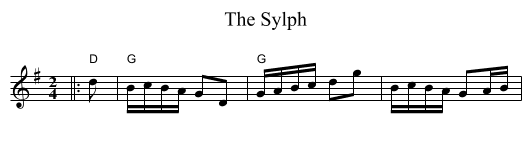 The Sylph - staff notation