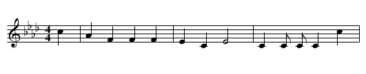 The Tailor and the Mouse - staff notation