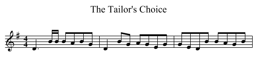 The Tailor's Choice - staff notation