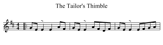 The Tailor's Thimble - staff notation