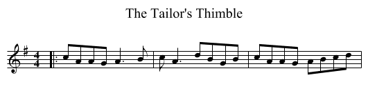 The Tailor's Thimble - staff notation