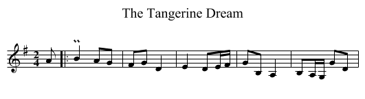 The Tangerine Dream - staff notation