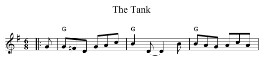 The Tank - staff notation