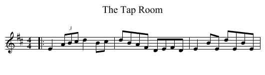 The Tap Room - staff notation