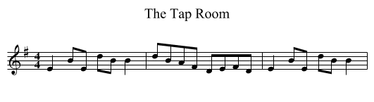 The Tap Room - staff notation